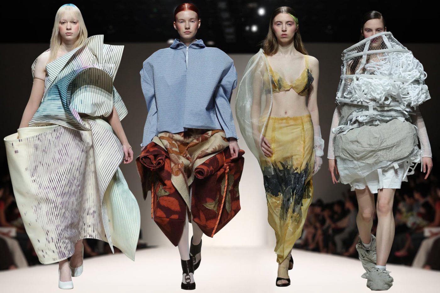 Модели на показе студентов Школы дизайна НИУ ВШЭ.