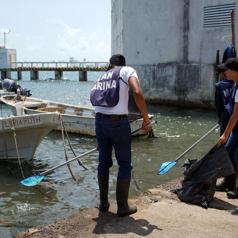 Две тысячи спасателей борются с разливом нефти в Мексиканском заливе. По подсчётам местной энергетической компании Pemex, с поверхности залива удалено уже около 430 тонн нефти