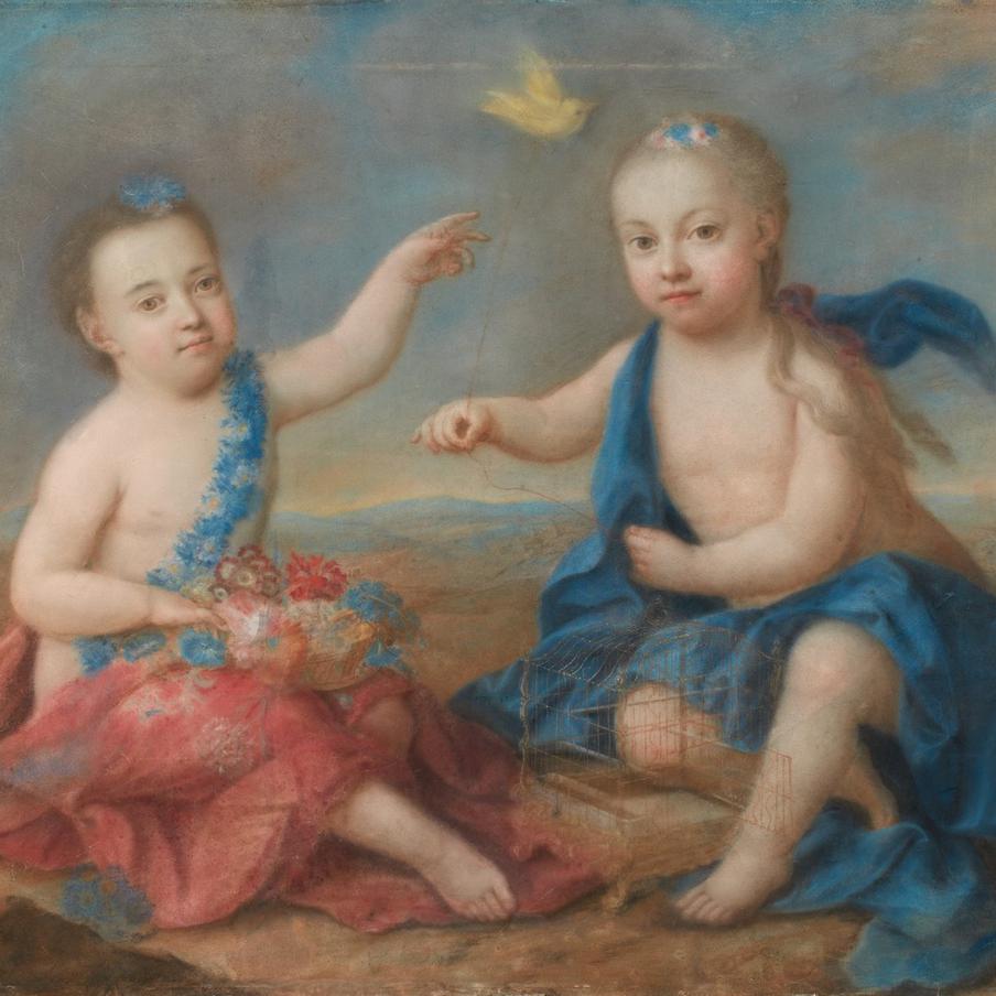 Гагельганс. Портрет детей. Аллегория (1761).