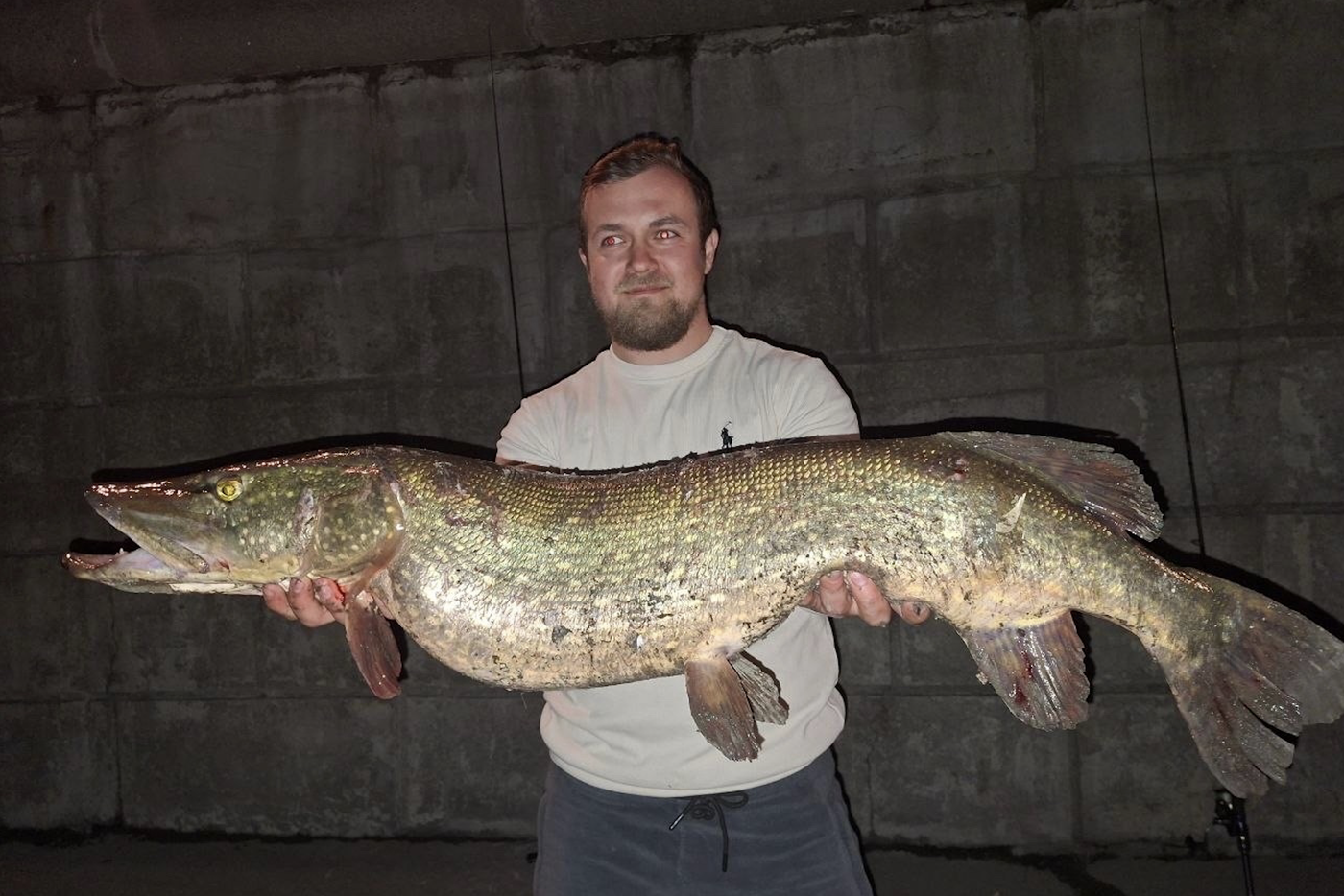 Щука родом из СССР попалась на удочку москвичу рядом с Москва-Сити