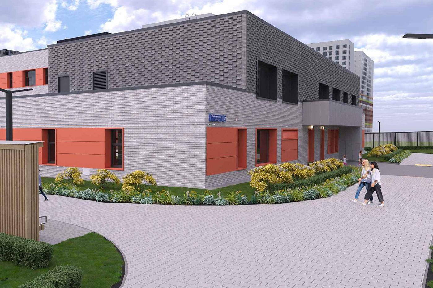 На юго-востоке Москвы в районе Люблино строят детский сад, рассчитанный на 350 мест.