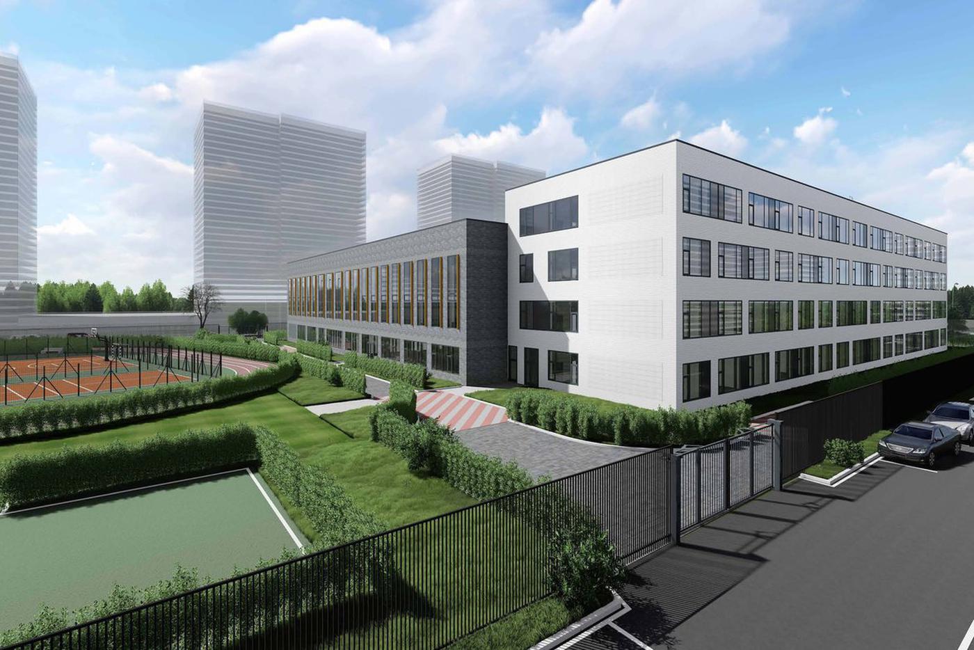 За школой расположится стадион.