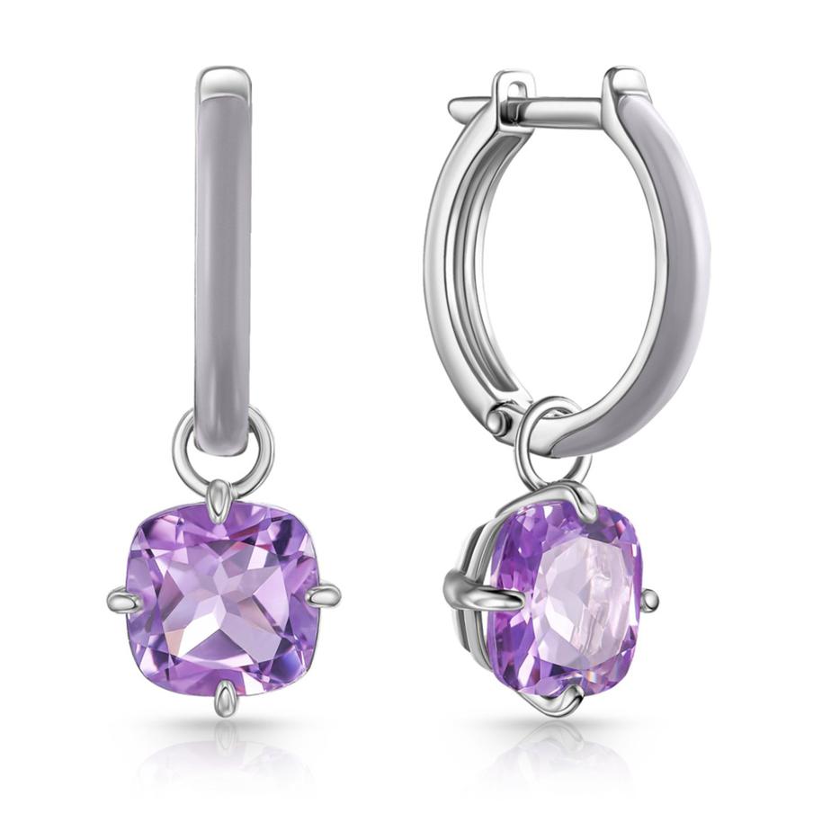 Серьги из серебра с аметистом "Бронничкий ювелир", коллекция "Конфетти" (12 890 ₽)