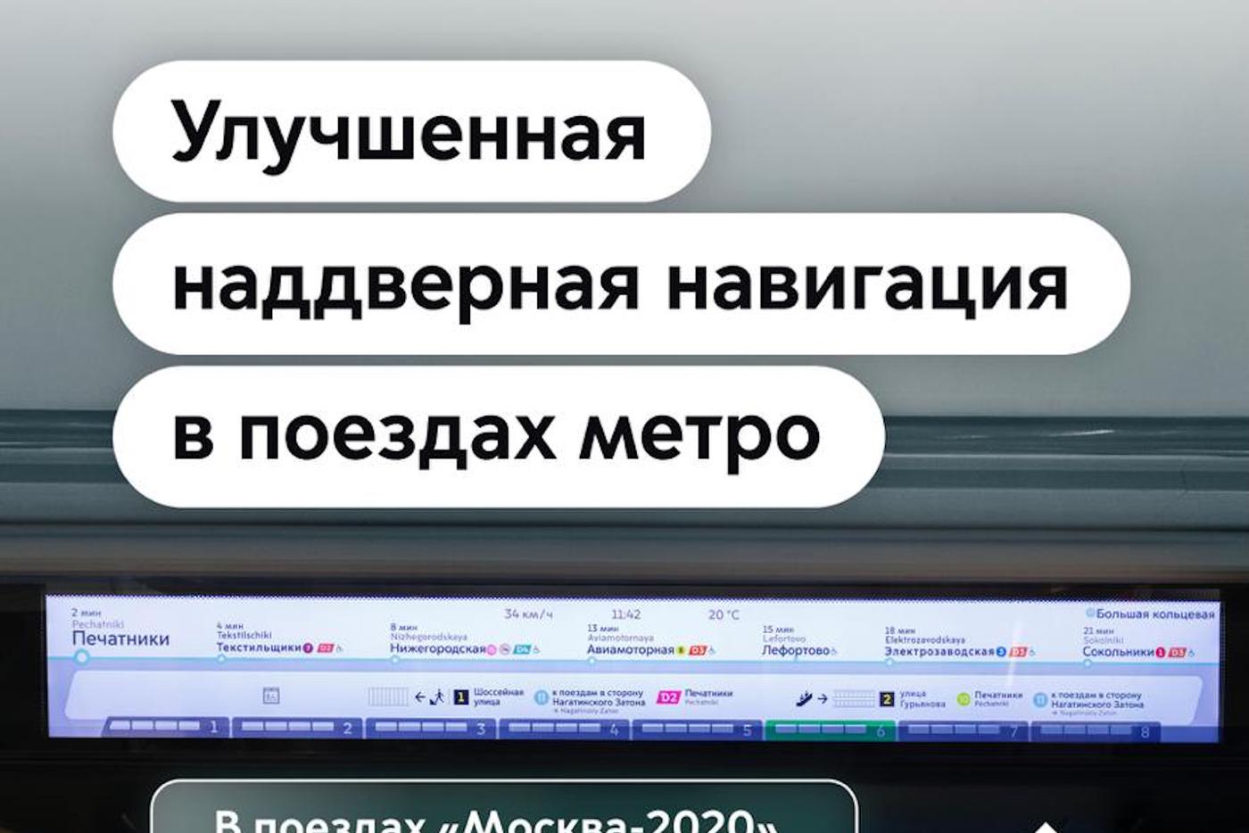 Выходы и пересадки: В этом году улучшенная наддверная навигация появится во всех поездах Рублево-Архангельской линии