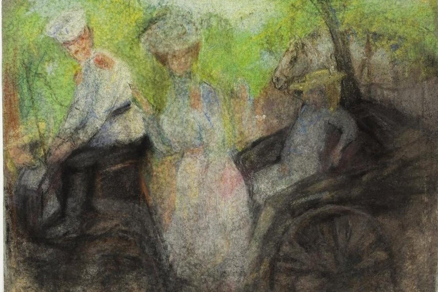 Михаил Ларионов. В коляске (около 1905–1906).