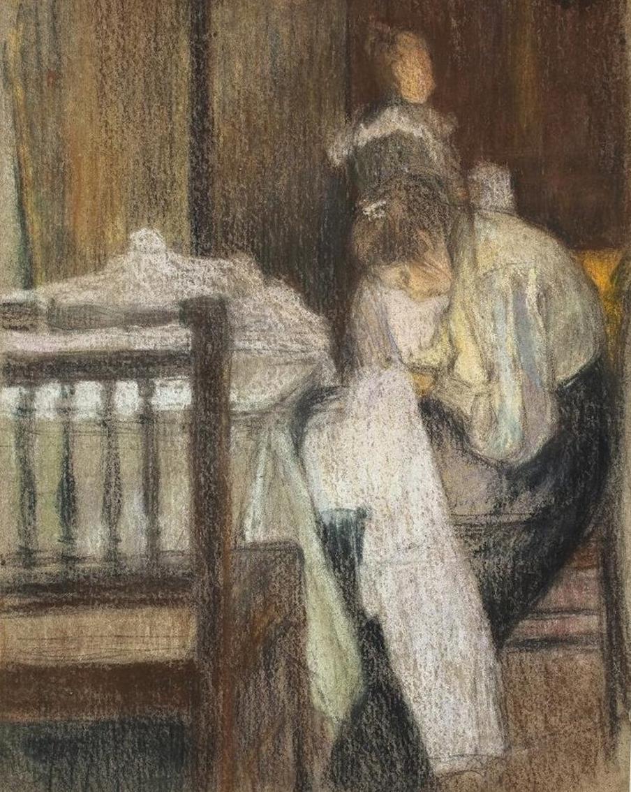 Наталия Гончарова. За шитьём (1905).