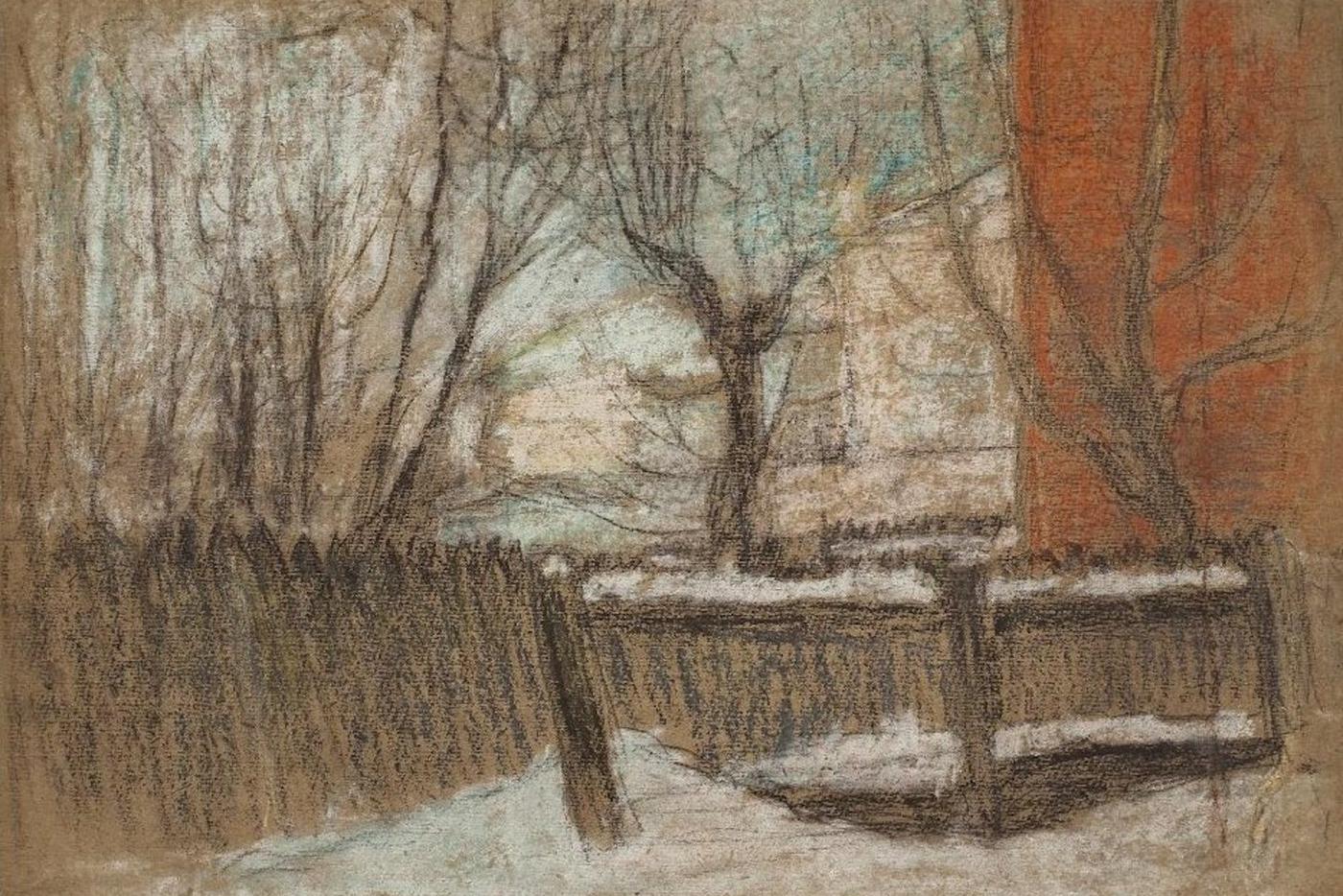 Наталия Гончарова. Двор зимой (1903–1905).