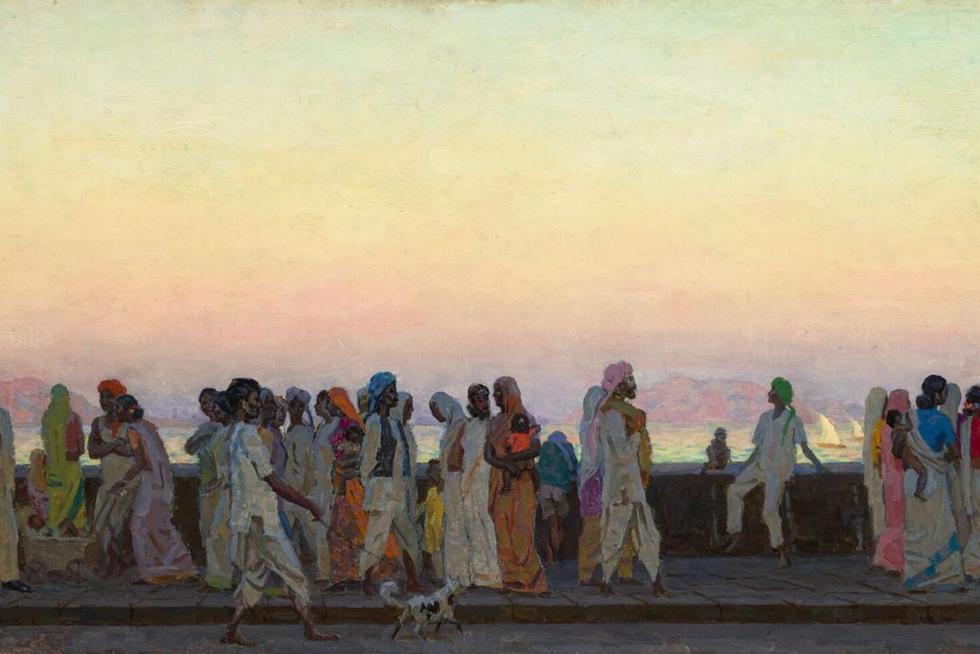 Семён Чуйков. На набережной Бомбея вечером (1954)