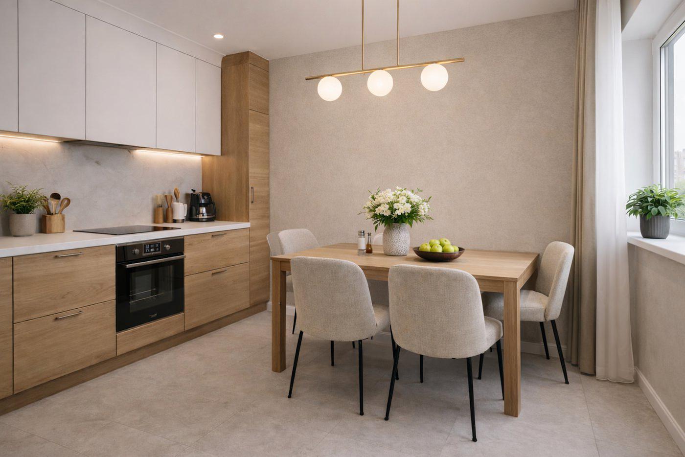 Квадратные и прямоугольные столы легко придвинуть одной стороной к стене.