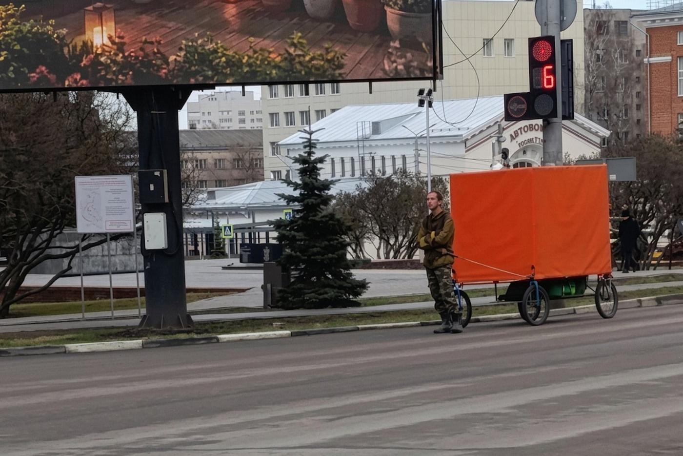 Конь на улицах Тулы.