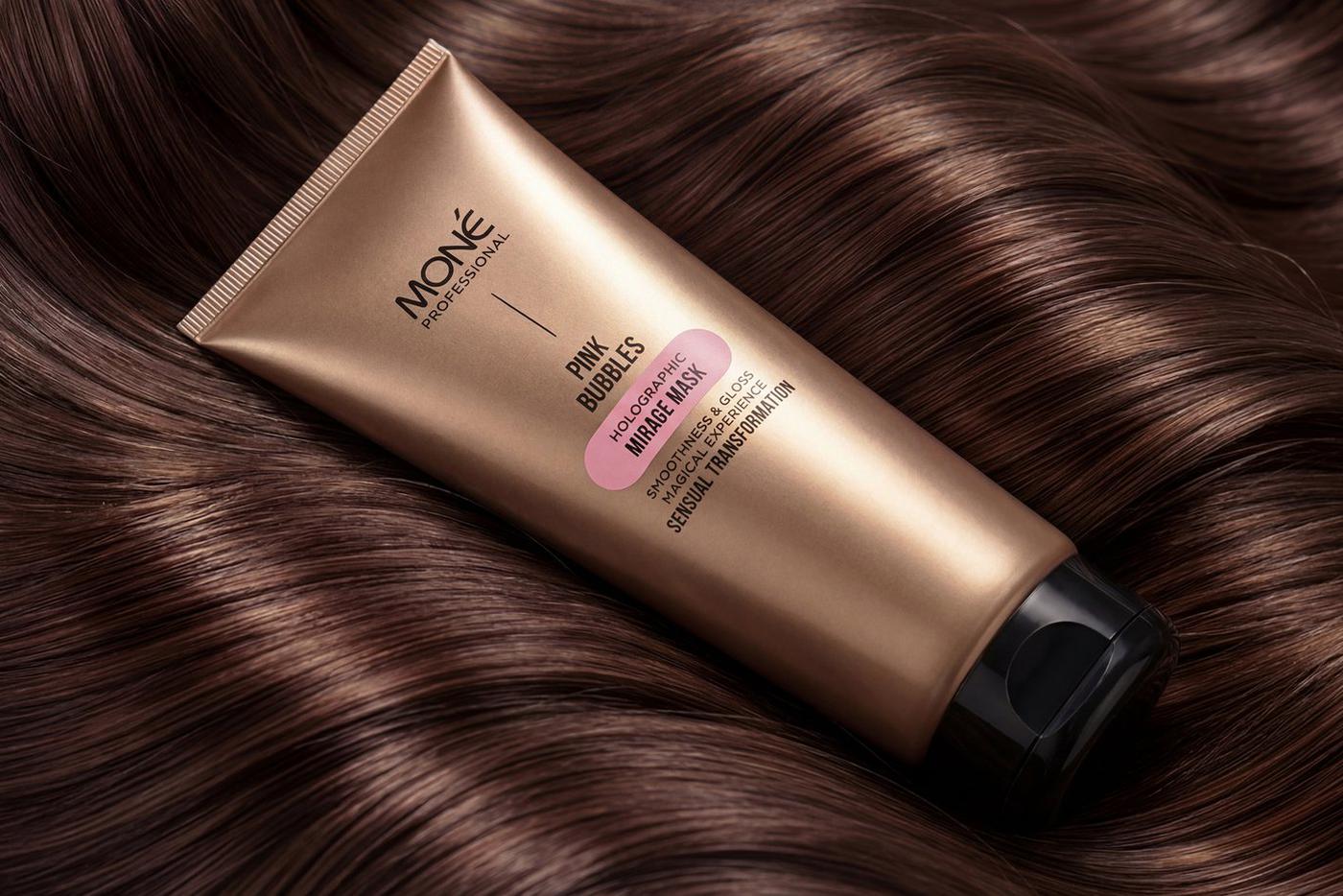 Блестящими и гладкими волосы становятся также за счёт голографических частиц, которые входят в формулу и создают эффект 3D-мерцания.