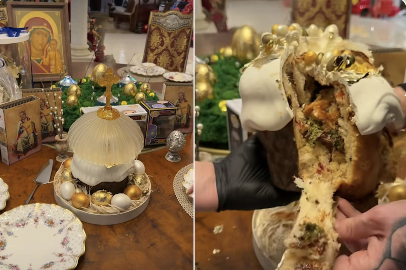 Кулич на столе Филиппа Киркорова