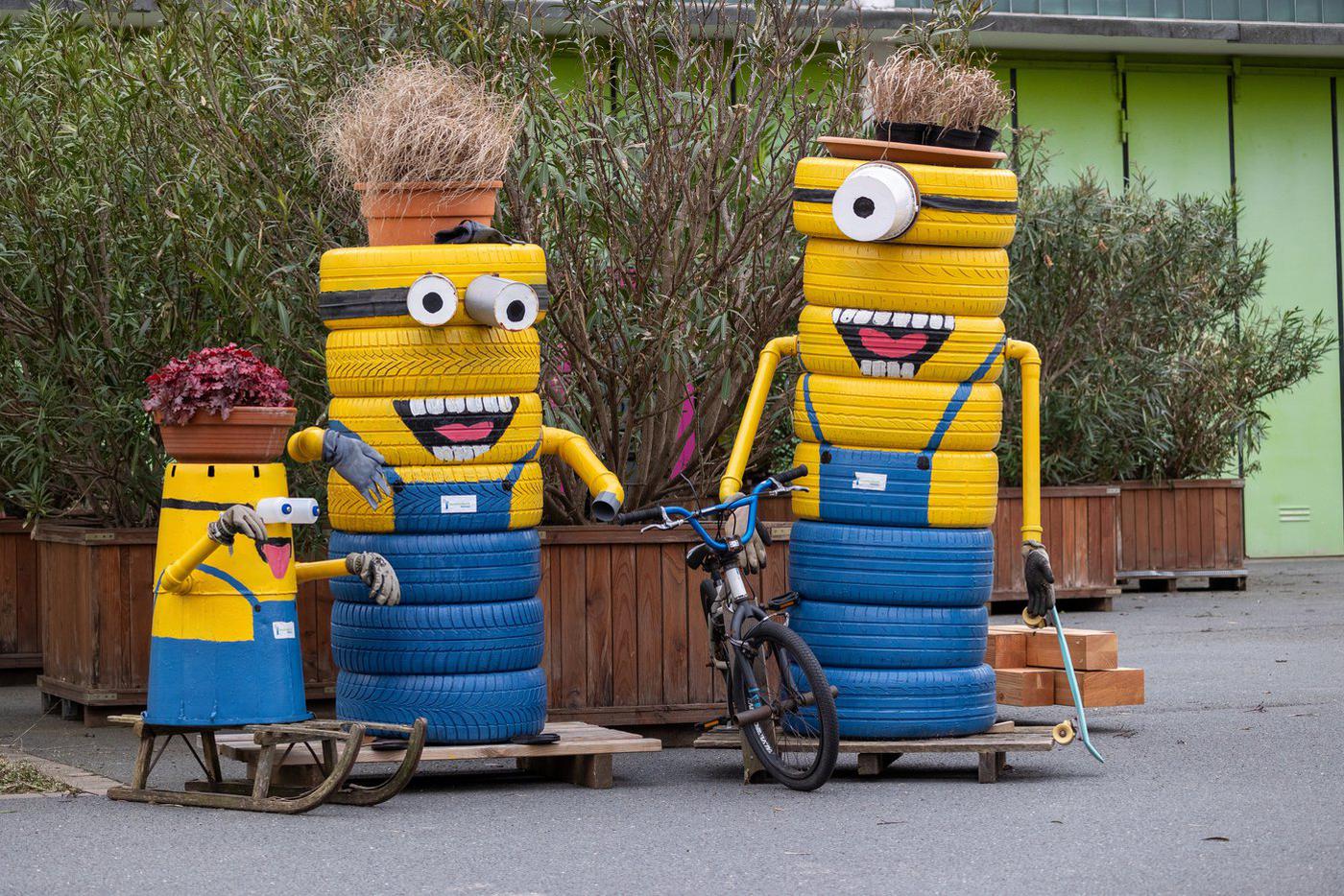 Семейство миньонов в Берлине.