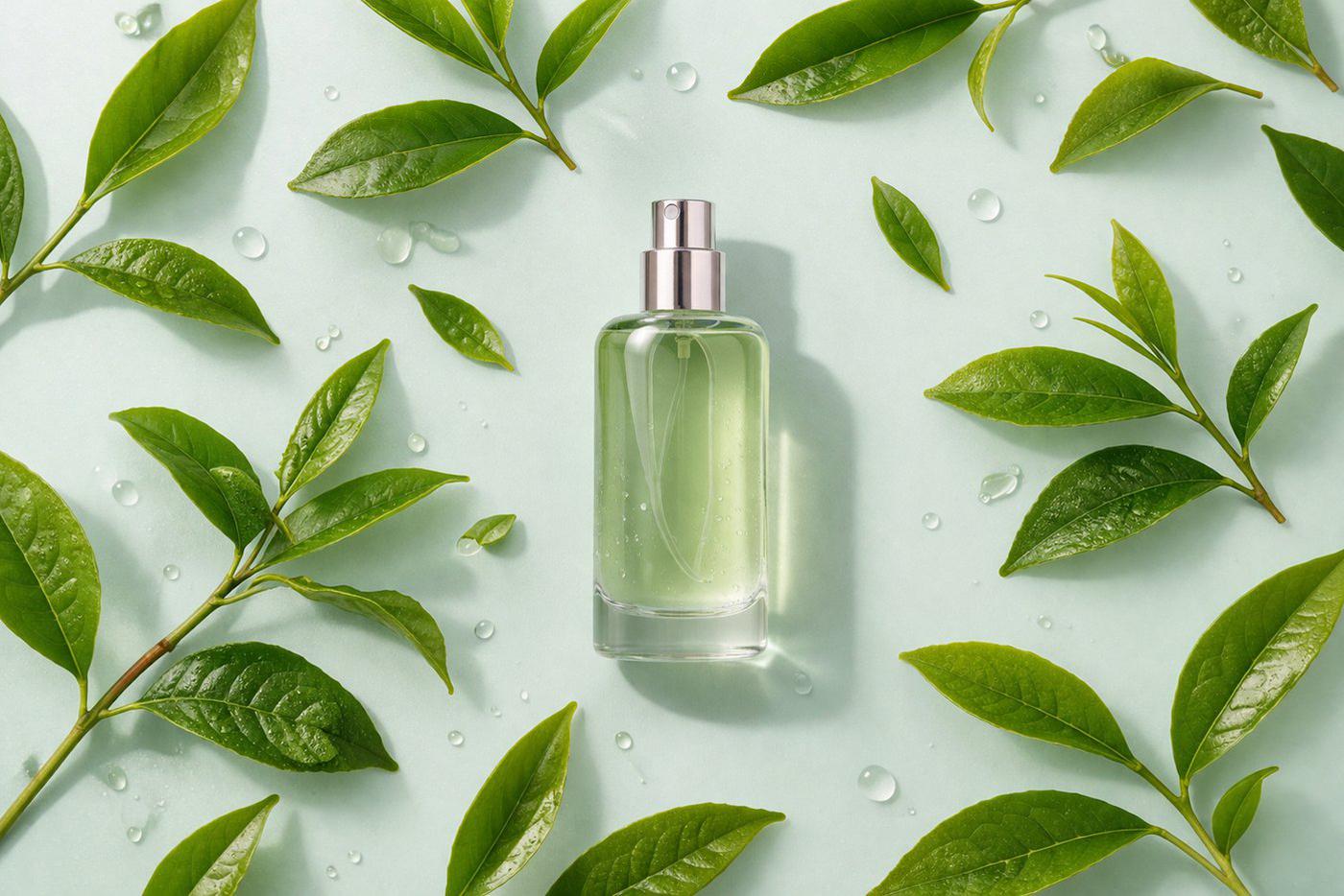 Зелёный чай выгодно оттеняет и придаёт глубину другим нотам в композиции.