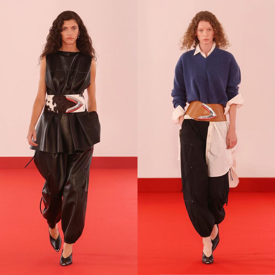 Модели на показе Brandon Maxwell.