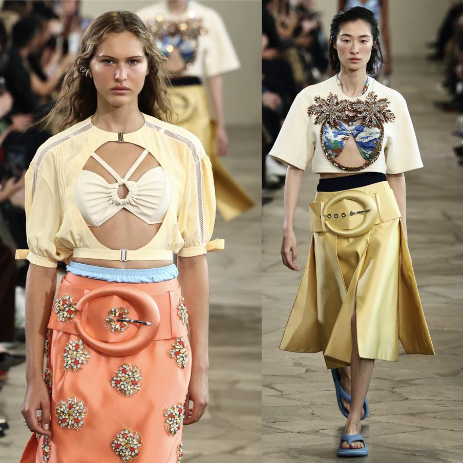 Модели на показе Rabanne.