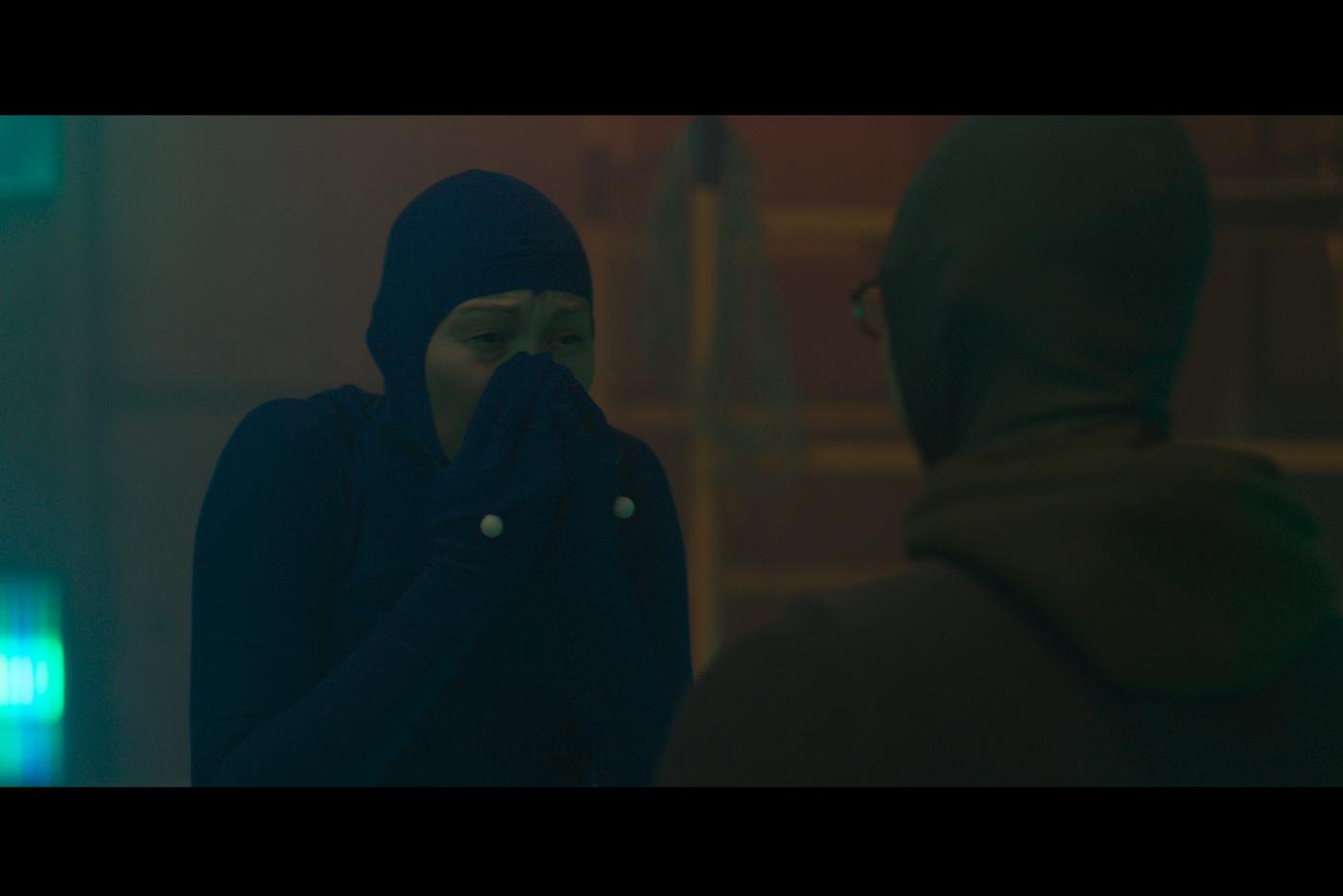 Так актриса изображала Ждуна на съёмочной площадке...