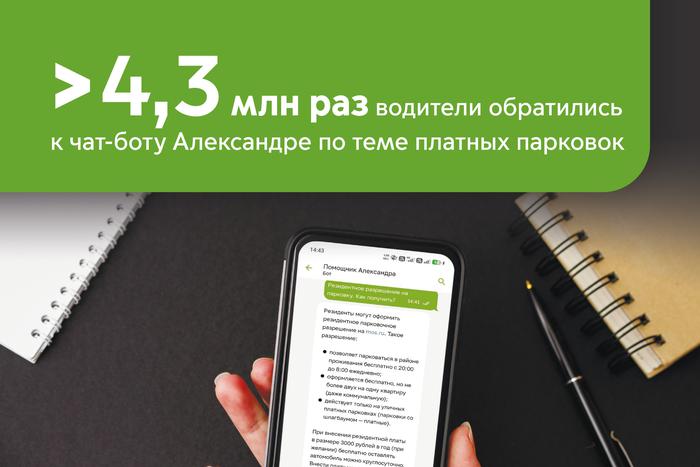 Максим Ликсутов: чат-бот Александра ответила более чем на 4,3 млн вопросов о парковках в Москве
