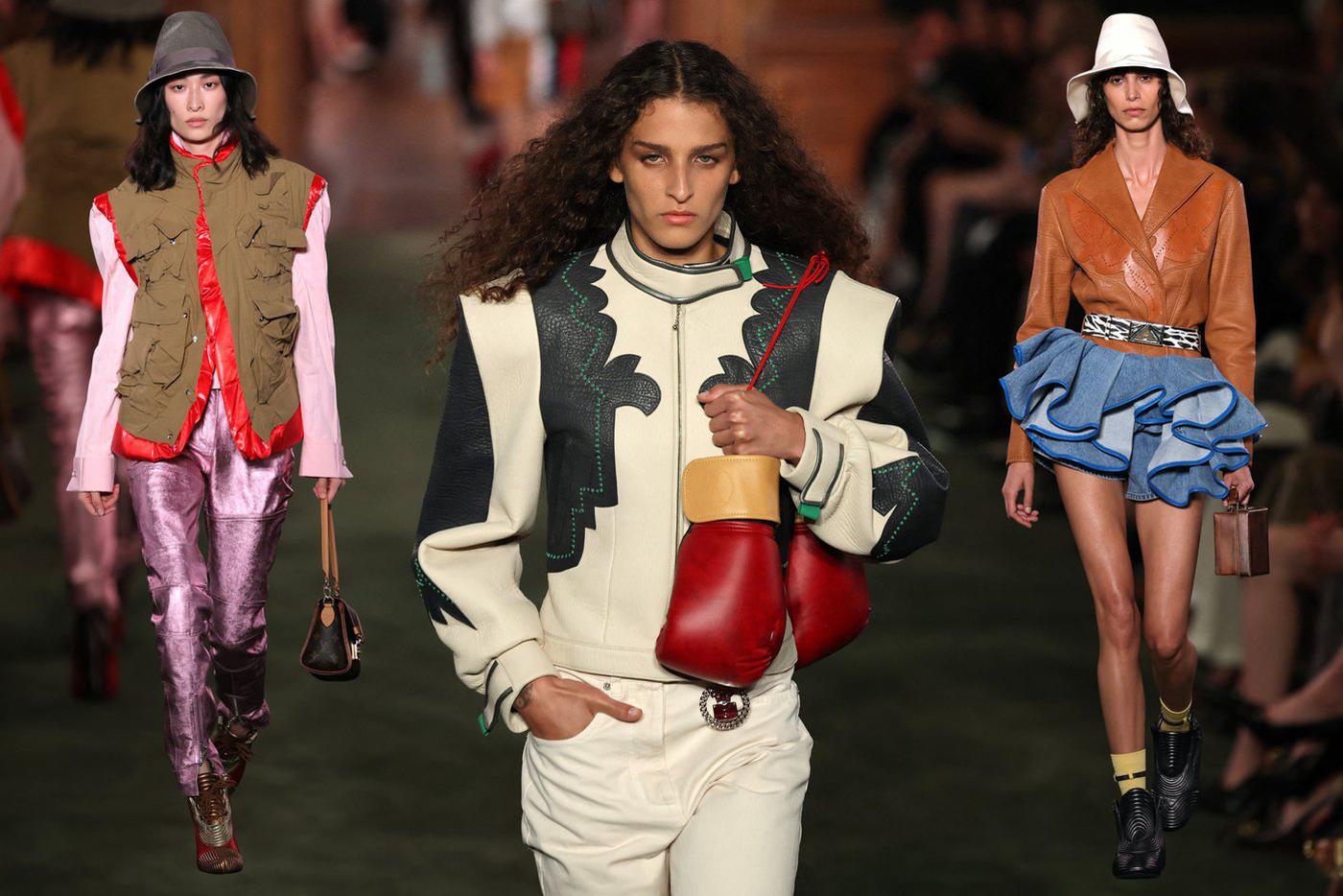 Модели на показе Louis Vuitton.