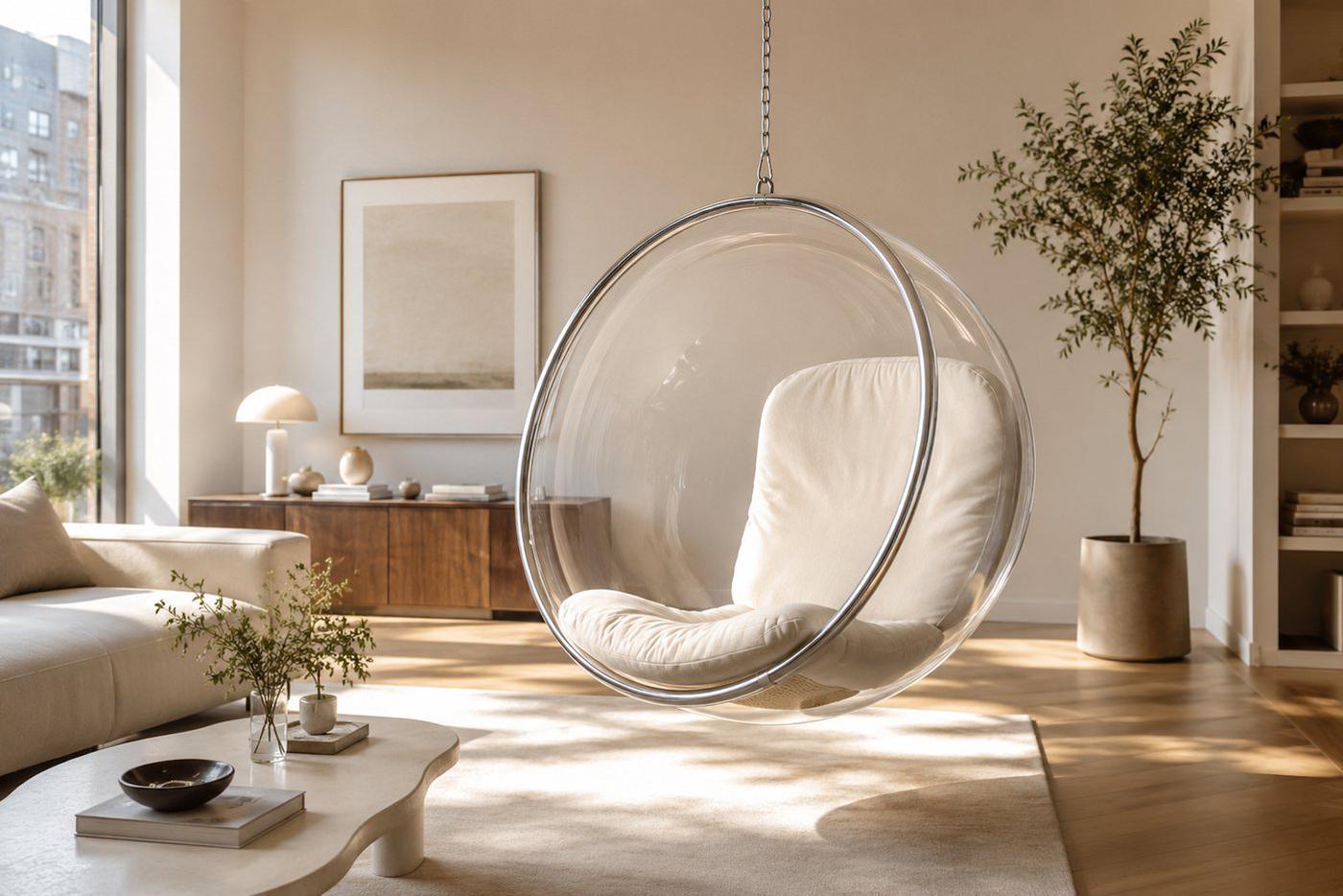 Подвесное кресло Bubble Chair.