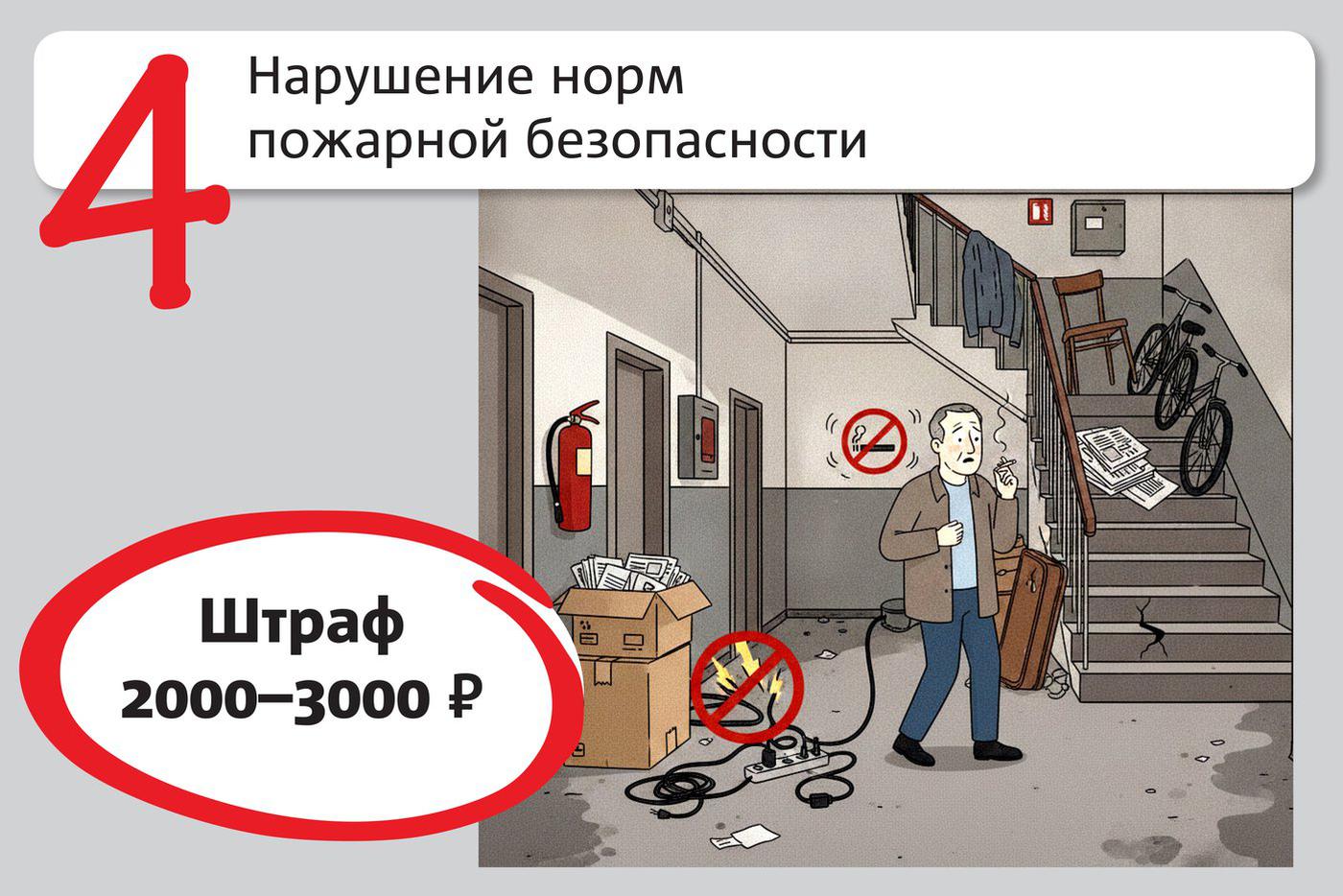 За что и на сколько могут оштрафовать собственника недвижимости в многоквартирном доме