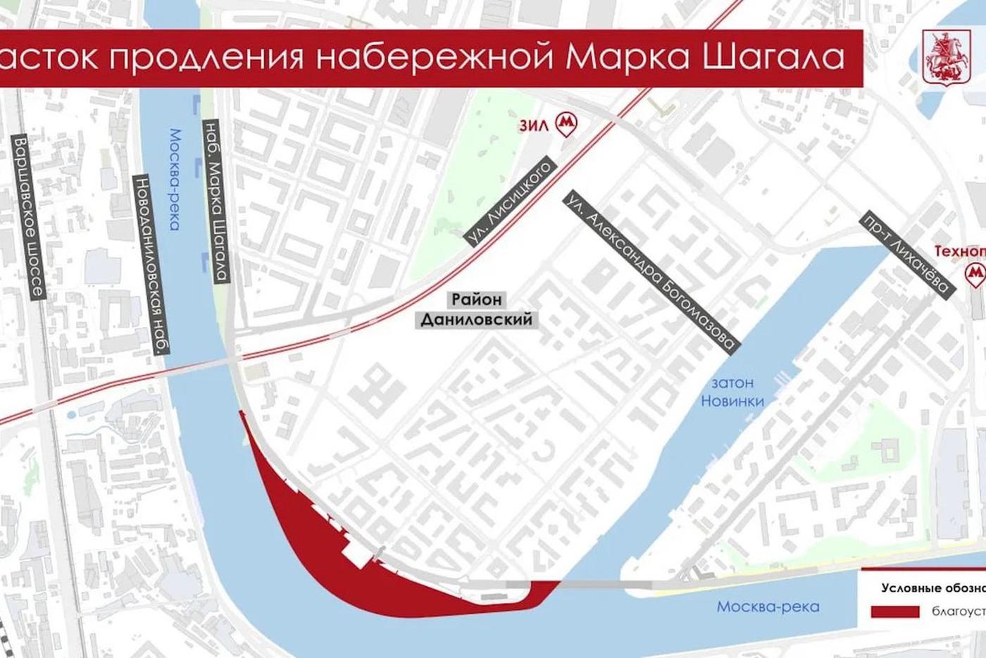 Схема нового участка набережной.