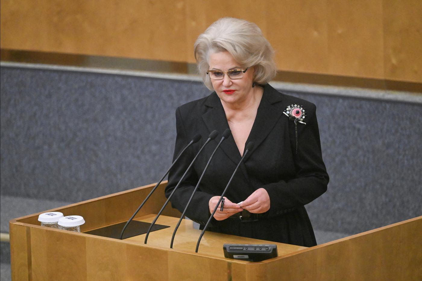 Председатель комитета Государственной Думы РФ по защите семьи, вопросам отцовства, материнства и детства Нина Останина.