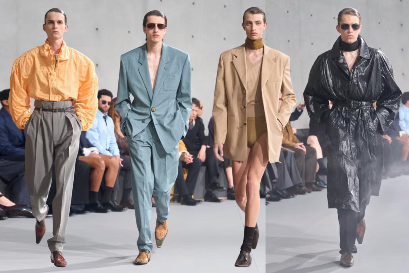 Модели на показе Saint Laurent.