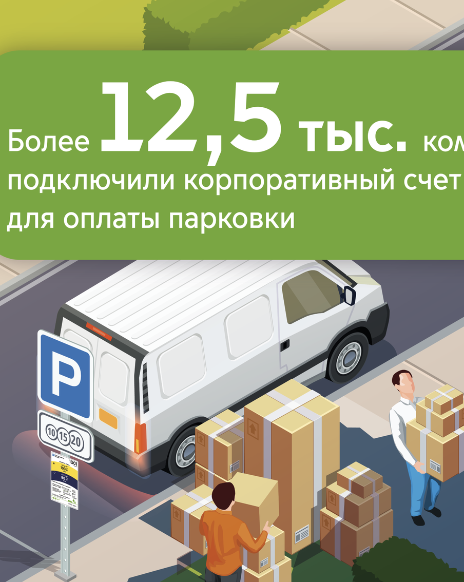 Число компаний с корпоративным парковочным счётом выросло на 11% с начала года в Москве