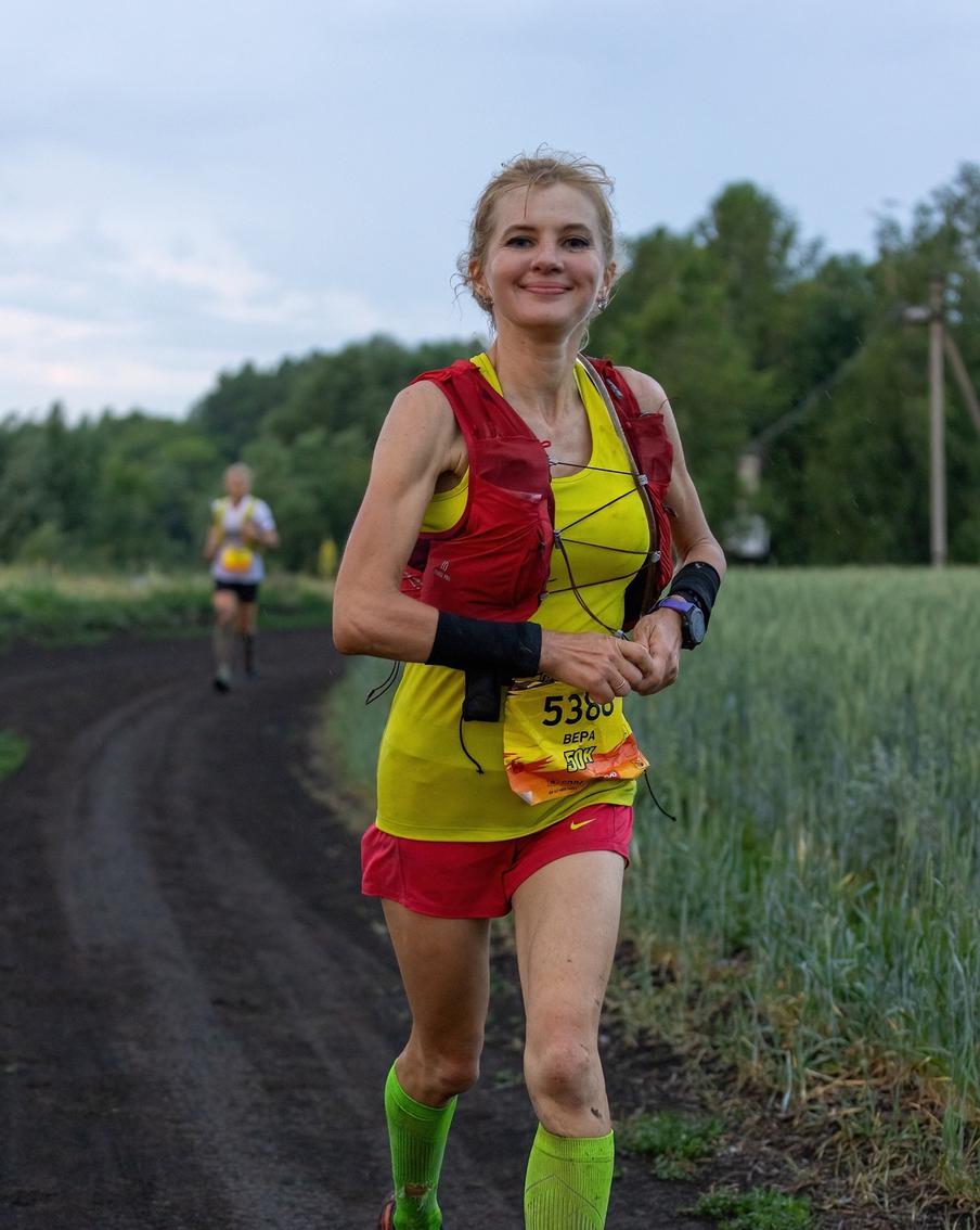 Вера Чекалина во время одного из последних забегов.