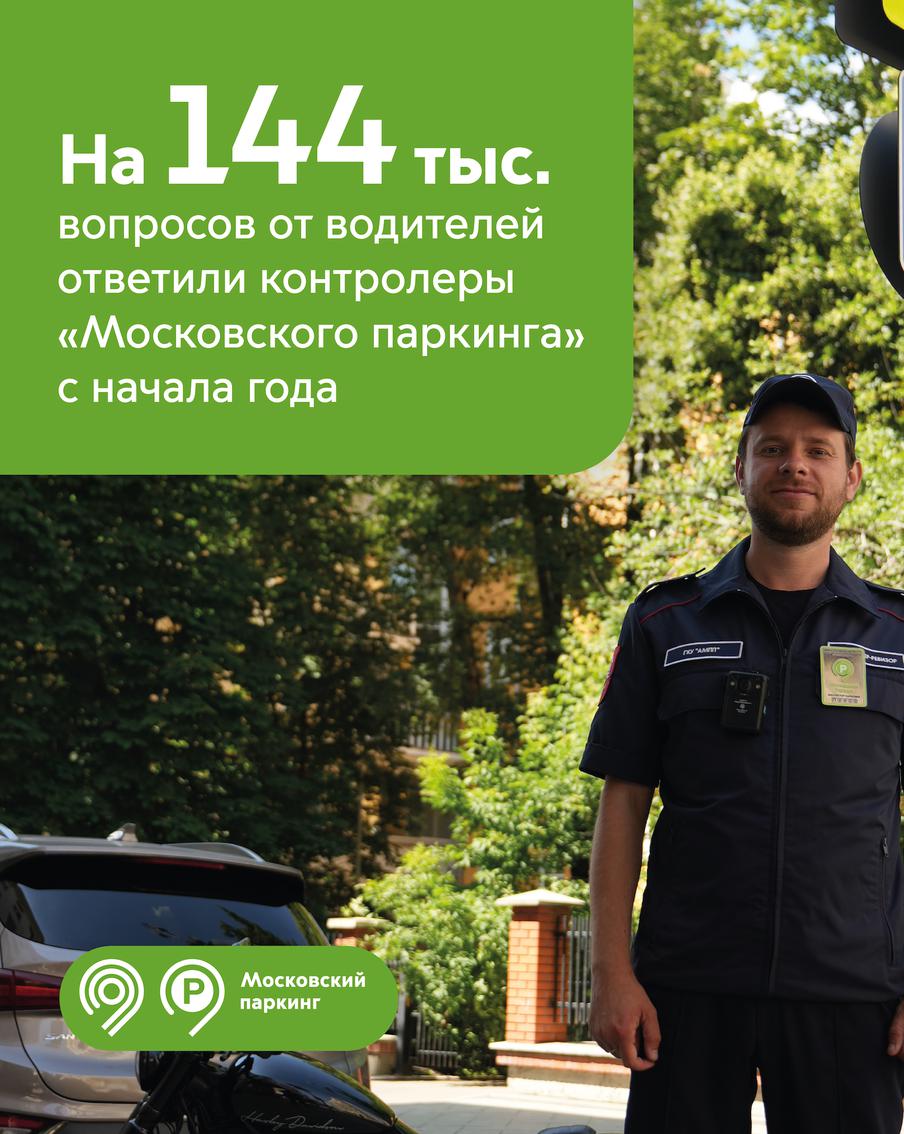 Максим Ликсутов: контролёры "Московского паркинга" помогли водителям уже более 144 тыс. раз с начала года