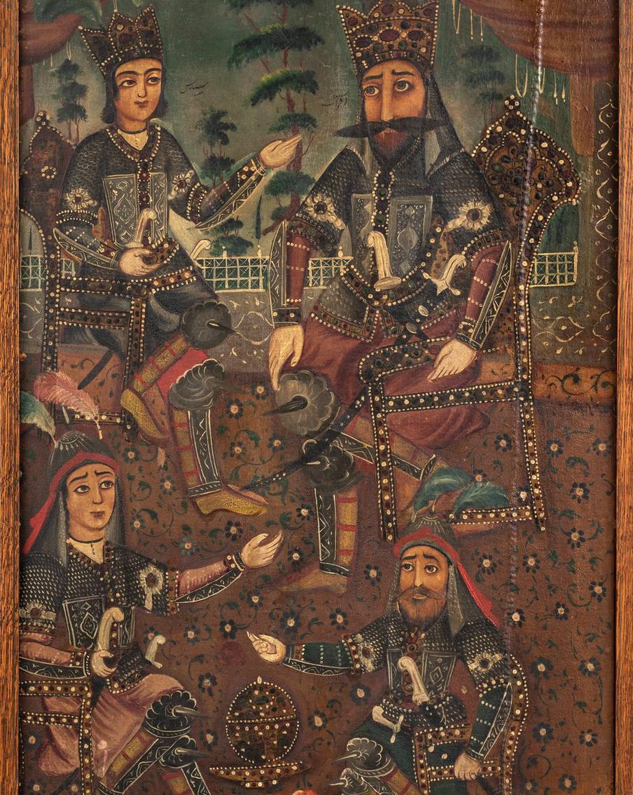 "Сиявуш при дворе Афрасиаба". Иран. Вторая половина XIX в. Холст, масло, лак.