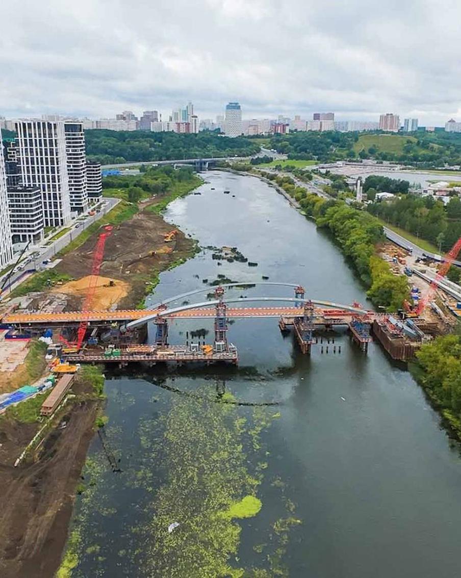 Собянин: строительство моста через Москву-реку планируется завершить в 2026 году
