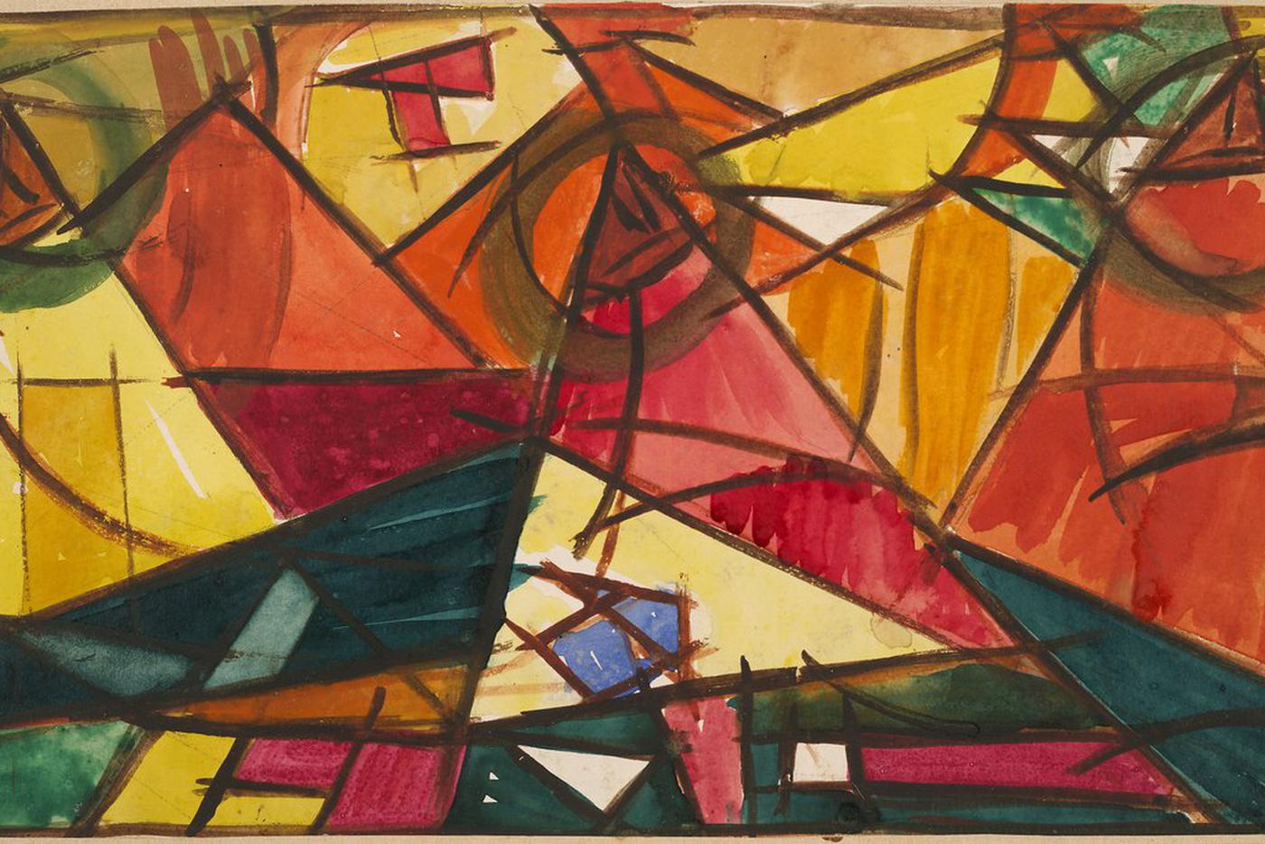 А.Н. Волков. Караван. 1920. Бумага, акварель. Собрание семьи Волковых.