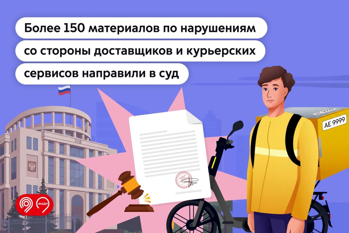 Москва усилила контроль за доставщиками: 24 рейда и 400 материалов о нарушениях
