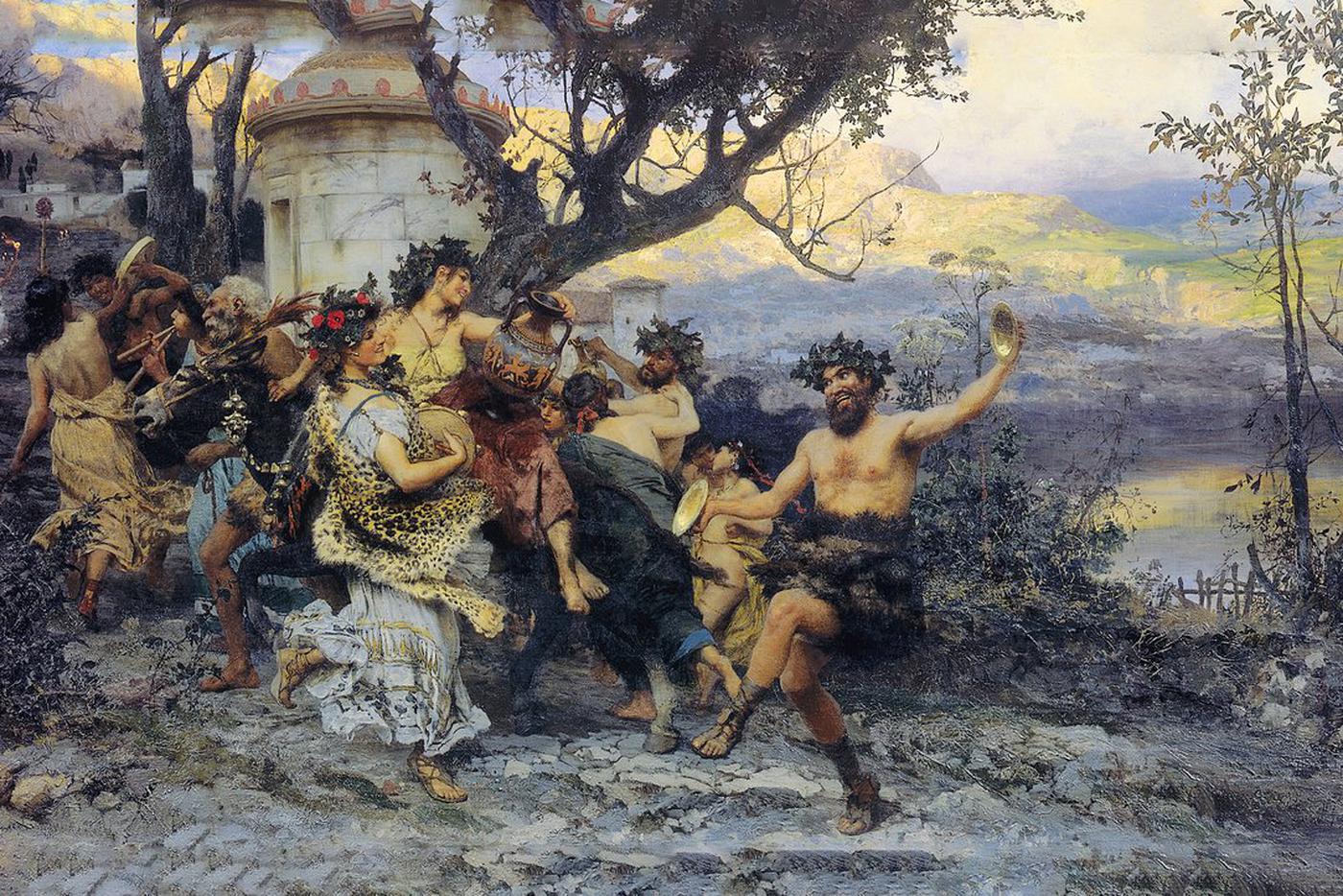 Семирадский Генрих. Праздник Вакха. 1890 г. Из коллекции Серпуховского историко-художественного музея.