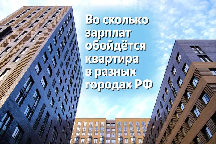 Во сколько заработных плат обойдётся квартира в разных городах России