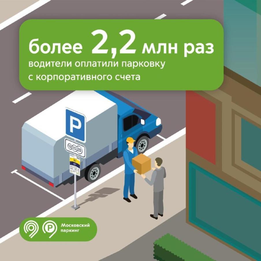 Свыше 13 тысяч компаний пользуются корпоративным счётом для оплаты парковки в Москве