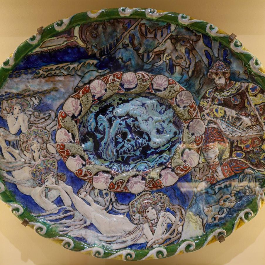 Михаил Врубель. Декоративное блюдо "Садко". 1899 год.