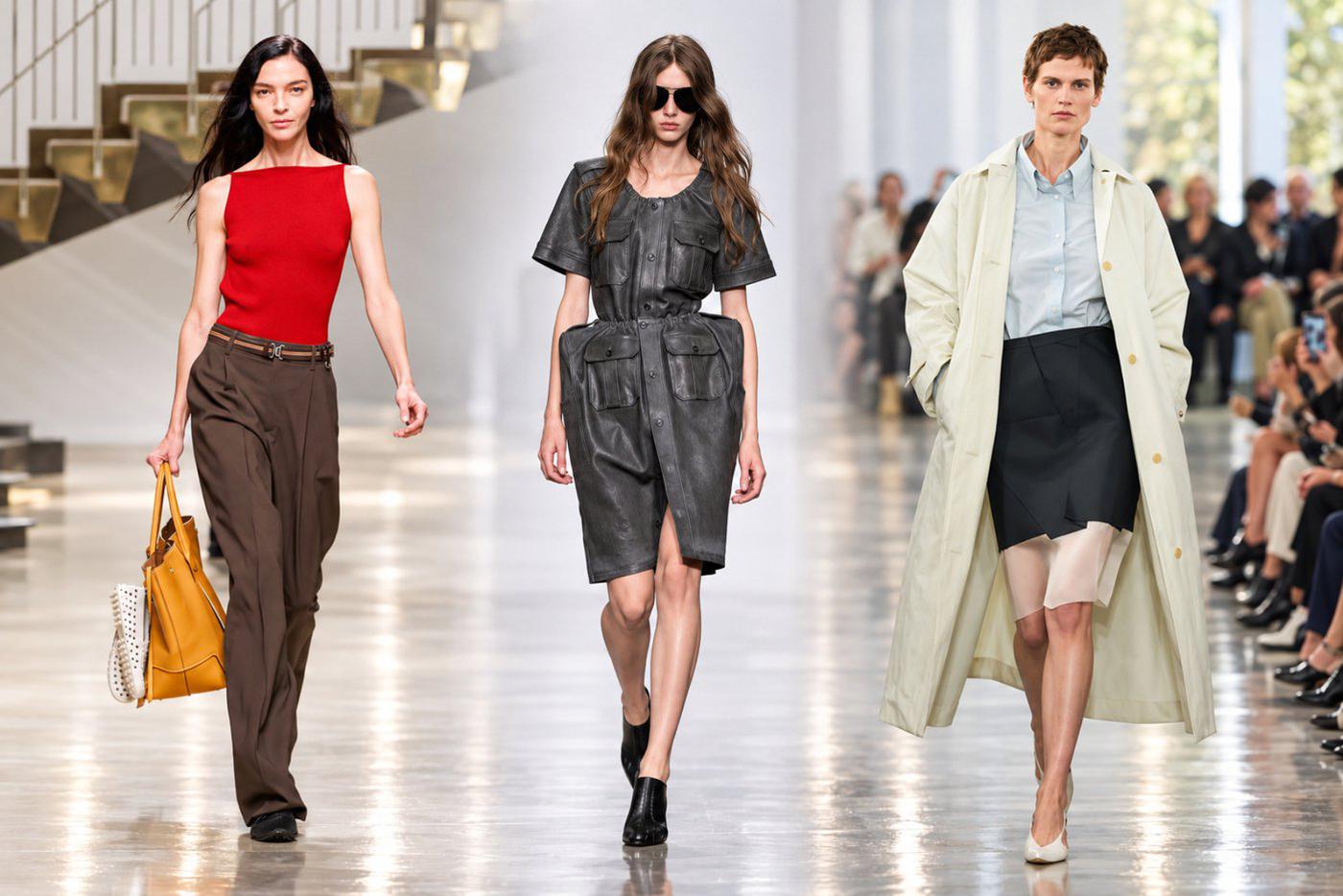 Модели на показах Tod's, MM6 Maison Margiela, Jil Sander.