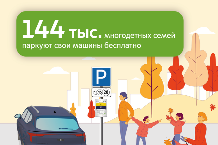 Максим Ликсутов: 144 тыс. многодетных семей Москвы паркуются бесплатно