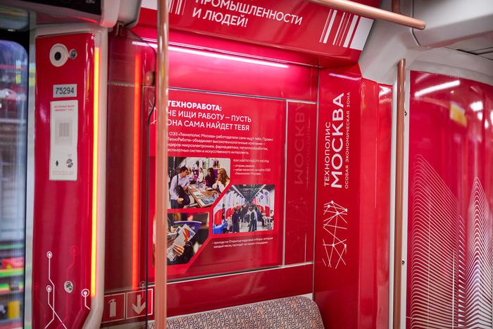 Тематический поезд к 20-летию ОЭЗ "Технополис Москва" вышел на БКЛ
