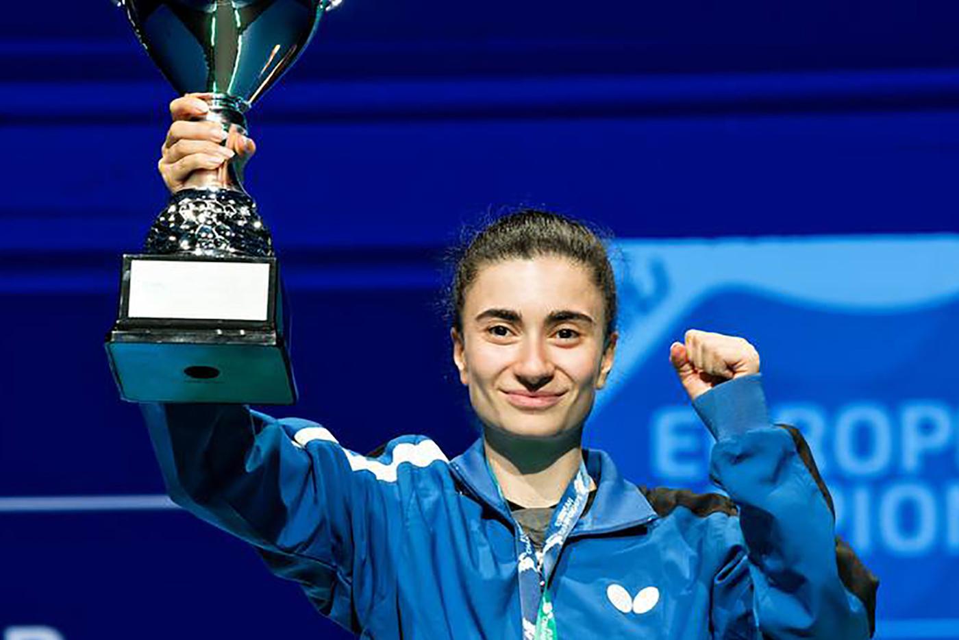 Как Абраамян стала первой российской чемпионкой Европы по настольному теннису