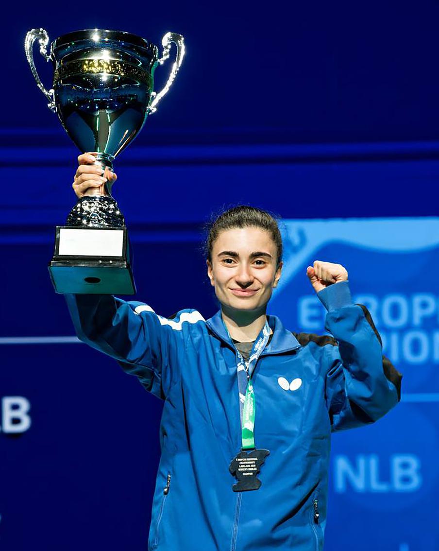 Как Абраамян стала первой российской чемпионкой Европы по настольному теннису